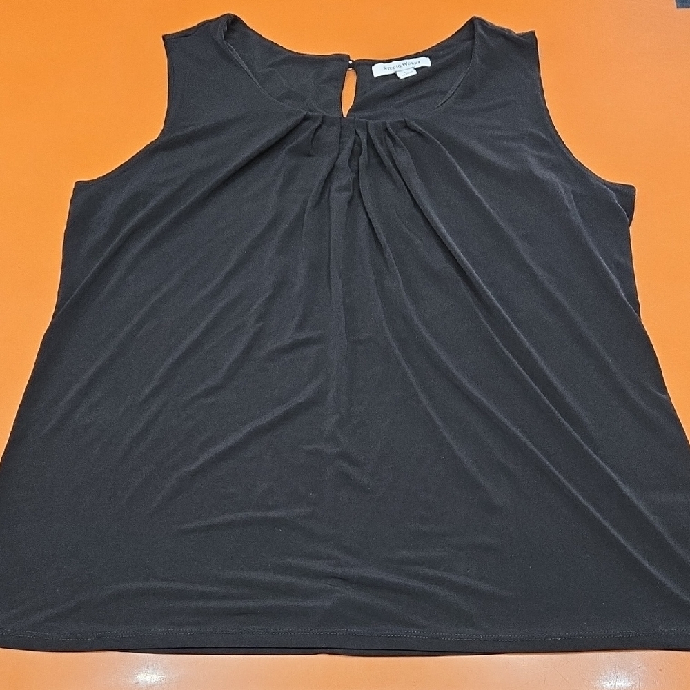 Studio Works Women's Black Tank Top, Size L